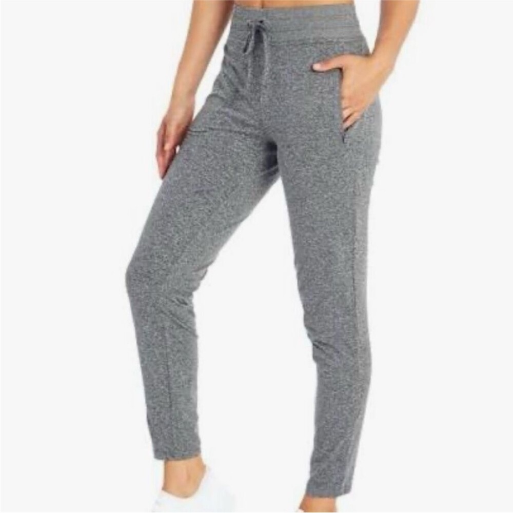 Marika Jogger Pants Size M Gray Pull On Drawstring Waistband Pockets